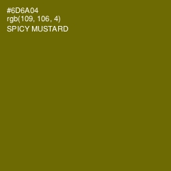 #6D6A04 - Spicy Mustard Color Image